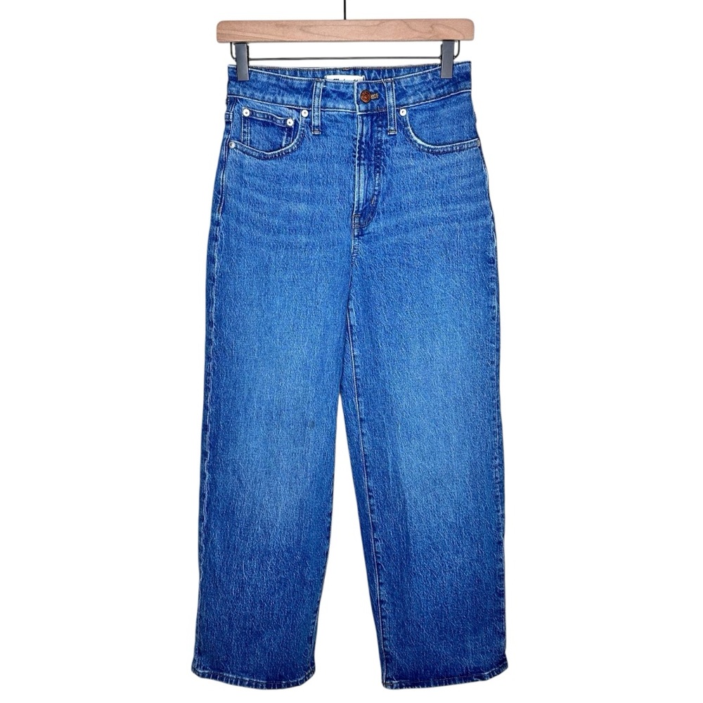 Madewell The Curvy Perfect Vintage Wide Leg Crop Jeans SZ 26 Cresslow Wash - Picture 5 of 16